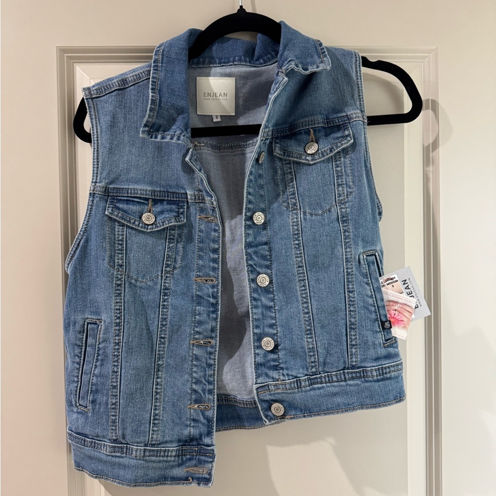 Enjean Blue Denim Vest for Women
